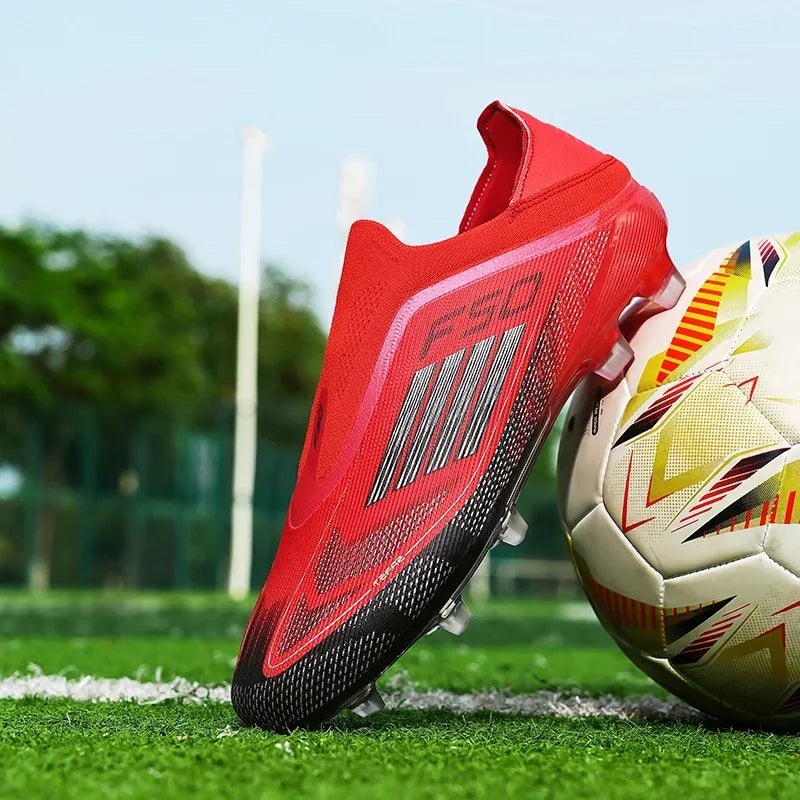 Men Football Boots Training Soccer Shoes FG Ultralight Long Spikes Breathable Drop Shipping Match Sport Cleats Indoor Sneakers