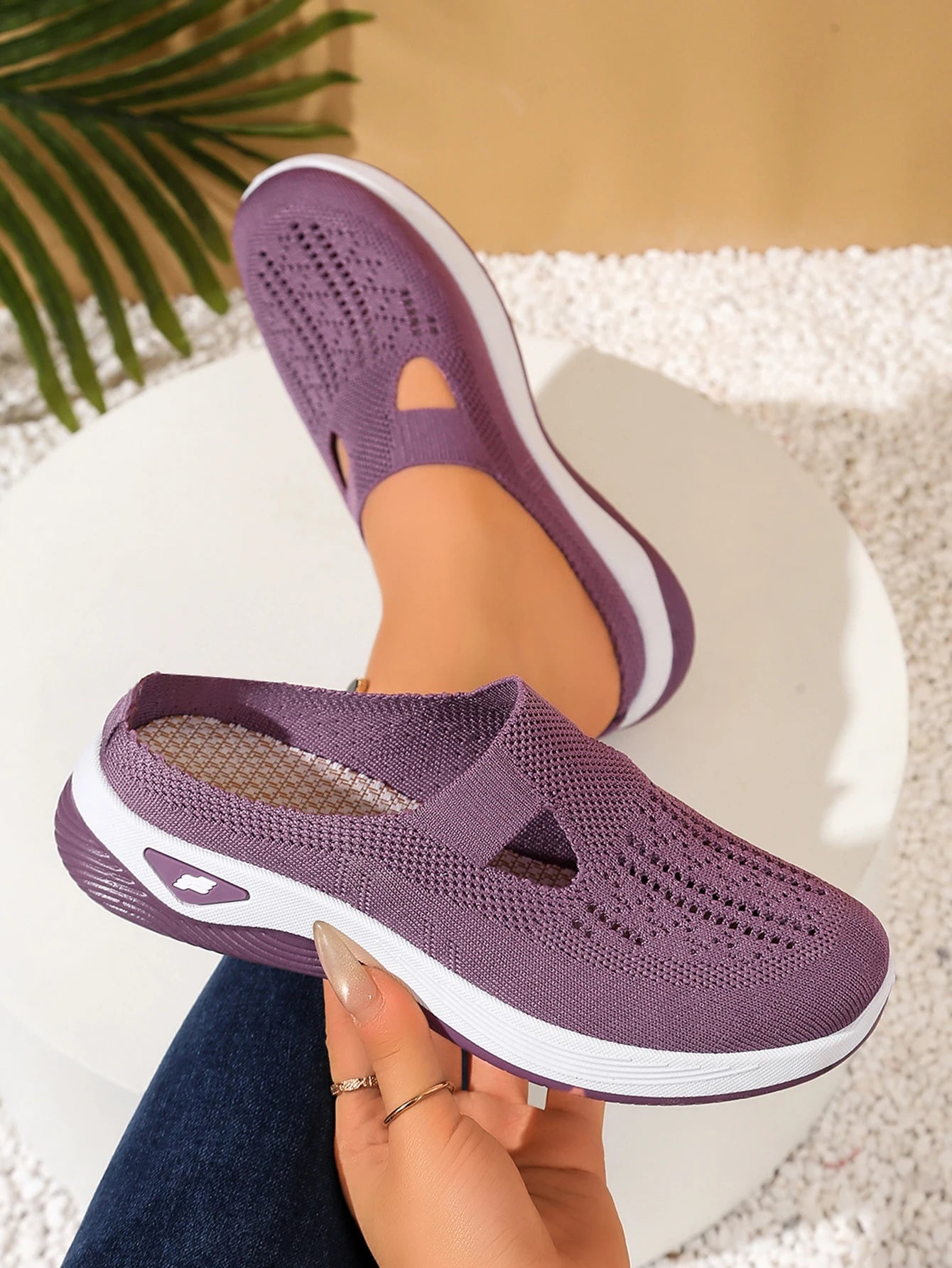 Women shoes Convenient and comfortable at home, one foot with a vent and half slipper women's summer shoes free shippiing shoes