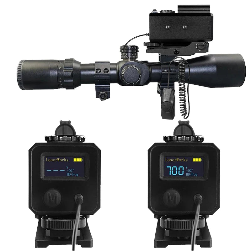 Tactical Hunting Sniper Laser Rangefinder Riflescope Long Range 1200M Real-time Rang Finder Distance Meter Angle Speed Telemeter