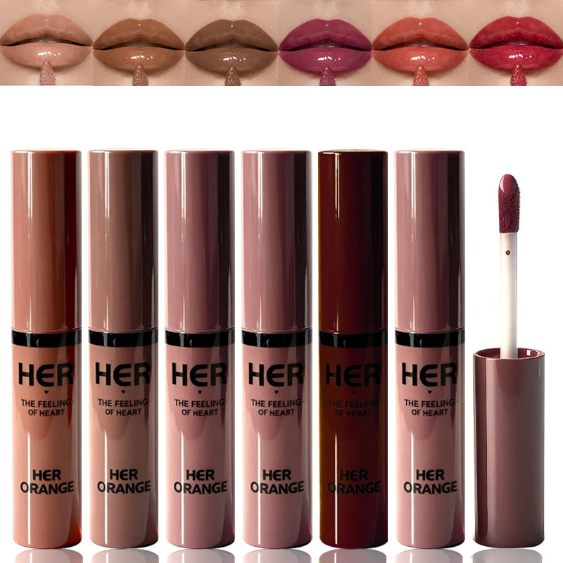 Herorange Shimmering Water-Glossy Mirror Lip Glaze, Moisturizing, Not Easy to Fade, Easy to Apply, Water-Glossy Glass Lip Gloss Cosmetics, Christmas Gift