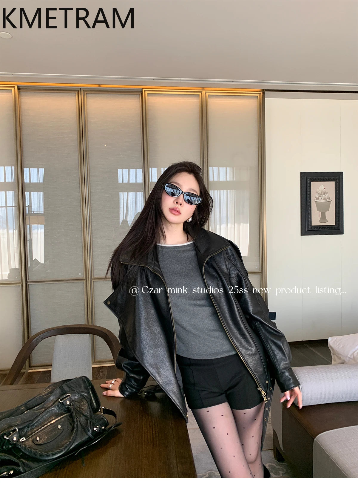 100% Real Sheepskin Jacket Woman Brown Biker Genuine Leather Jackets High Quality Outerwears Fall Clothes 2025 Women дубленка