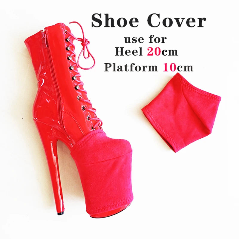 Women Boots Protection Shoes Wear-Resist Shoes Cover High Heels Nightclub Heels Cover Pole Dancing  Cover Feet Protectors Black