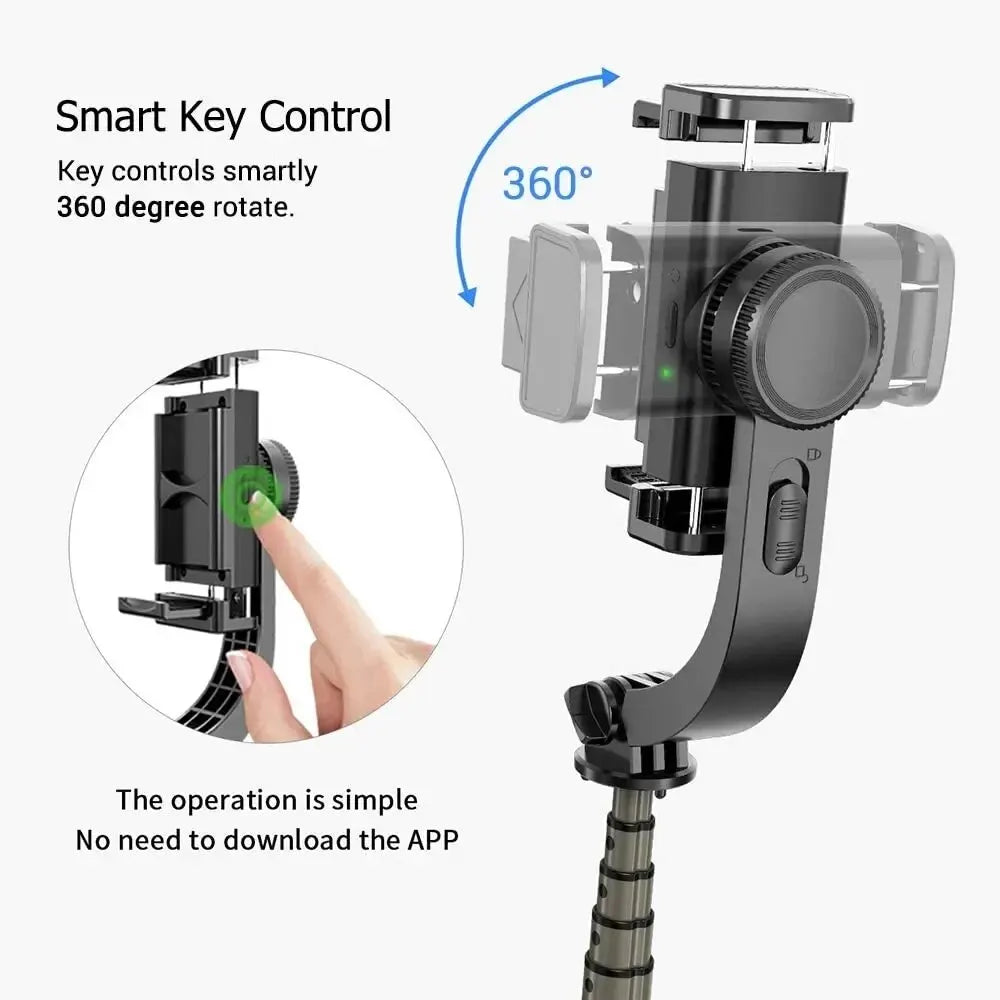 Gimbal Handheld L08 Auto Anti-shake Stabilizer Travel 360° Rotating AR Intelligent Following Bracket Vlog Shooting Smartphone