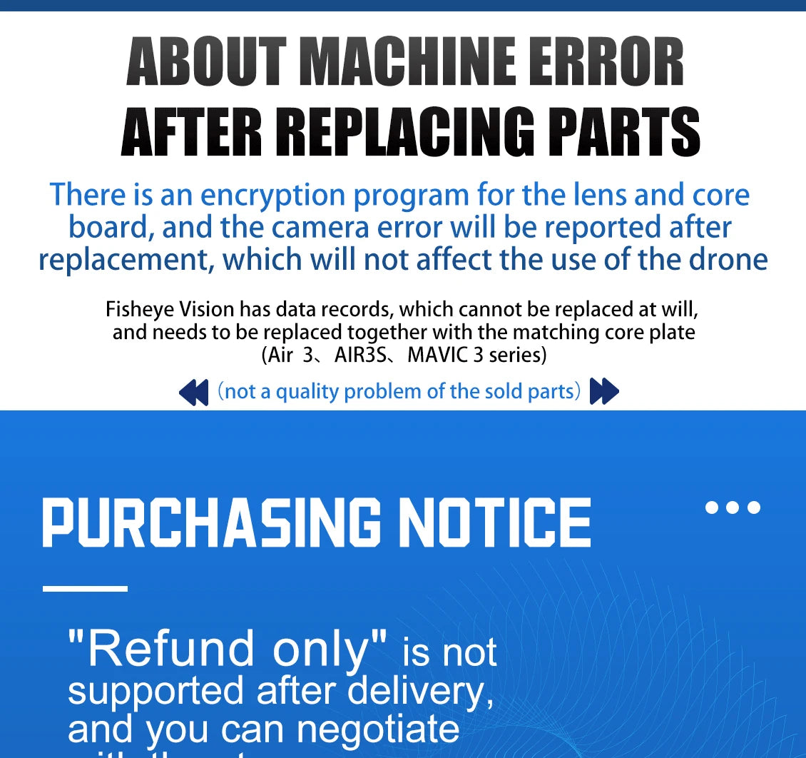 Original AIR 2S gimbal yaw motor, cables, propellers, front rear vision sensors, arms, top shell, mid-frame, ESC, For DJI AIR 2S