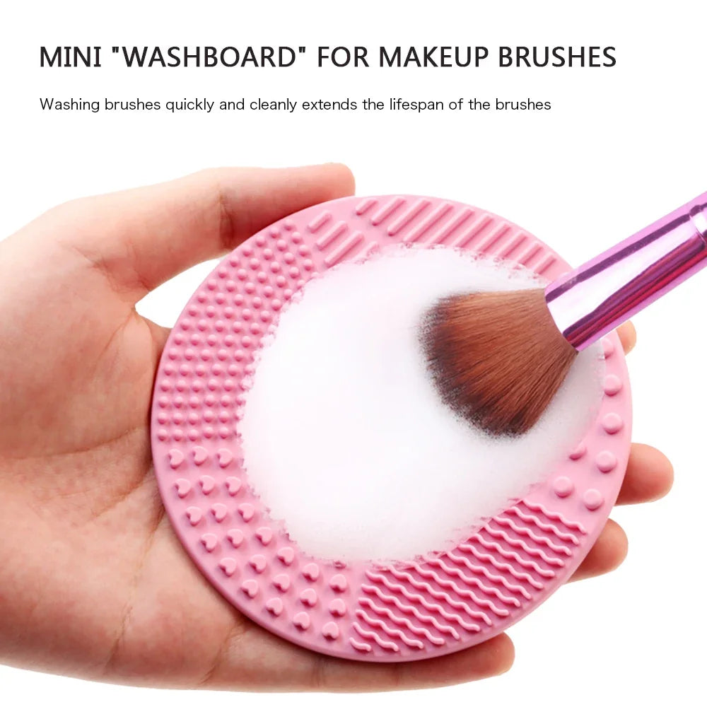 Silicone Brush Cleaner Cosmetic Make Up Washing Brush Gel Cleaning Mat Foundation Makeup Brush Cleaner Pad Scrubbe Board