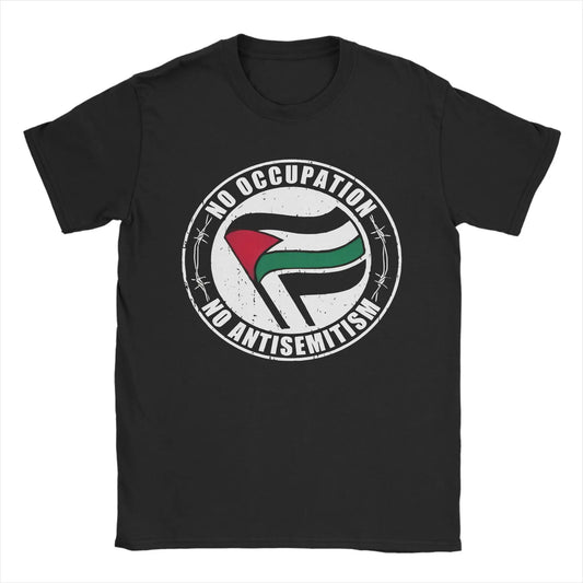 Palestine Flag  T Shirt Summer  Cotton T-Shirts For Men Popular Pattern Tshirt Short Sleeve Vintage Tops