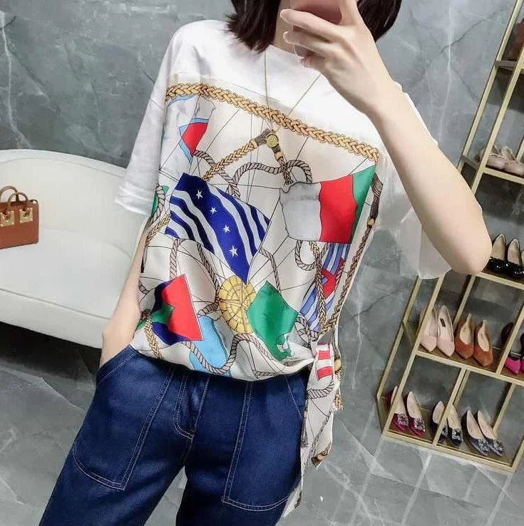 Tops Woman Short Sleeve Cotton Summer Outfit T Shirt for Women Baggy 2025 High Quality Korean Reviews Clothes Clearance Y2k Many