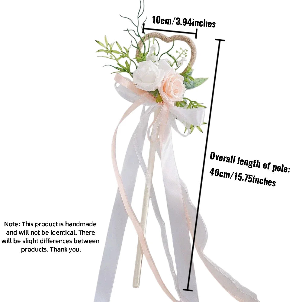Wedding Love Fairy Wand, Flower Girl Wand Bridesmaids Holding Flower Wands Brides Holding Magic Wands Wedding Photography Props