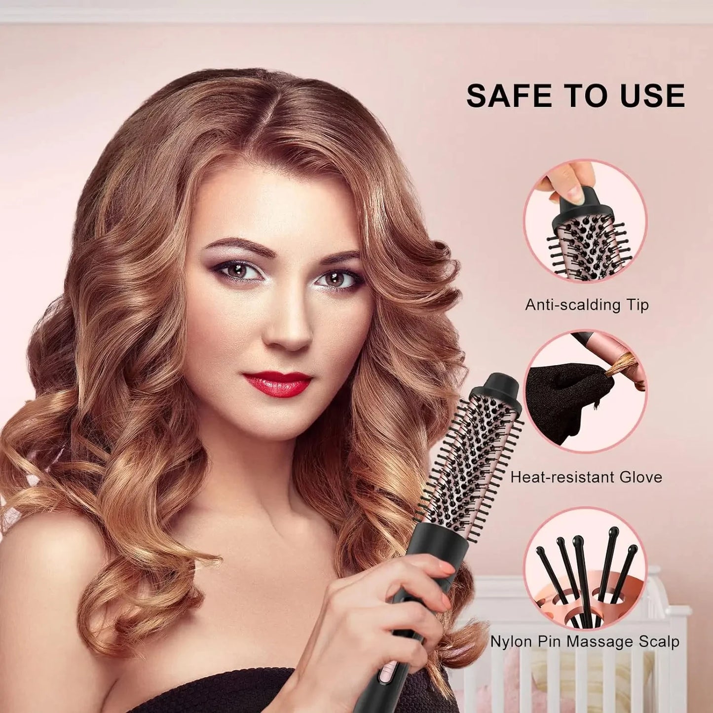 Curling Iron 5-in-1 Hair Curler Professional Curling Wand Beach Waves Hair Tools Appliances Suitable For All Hair Types