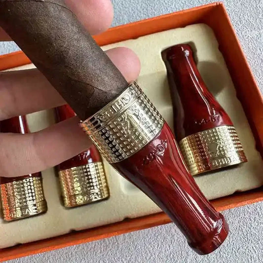 4pcs/set Luxury Cigar Holder Pipe Set Cigar Pipe Holder Tube Cigar Mouthpiece Pipe with Gift Box 118  Smoking Accessories