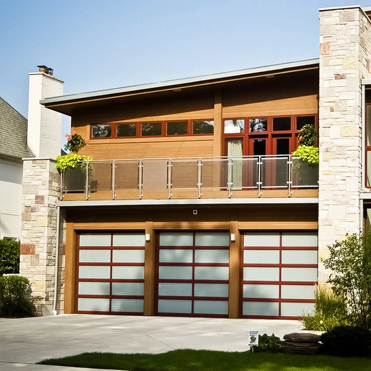 Double Glazed Insulated Garage Door,Automatic Aluminum Glass Transparent Electric Garage Door