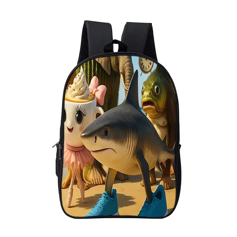 Cartoon Anime Game School Bag for Boy Girls Durable and Softback for Books Bag Italian Brainrot Children Backpack