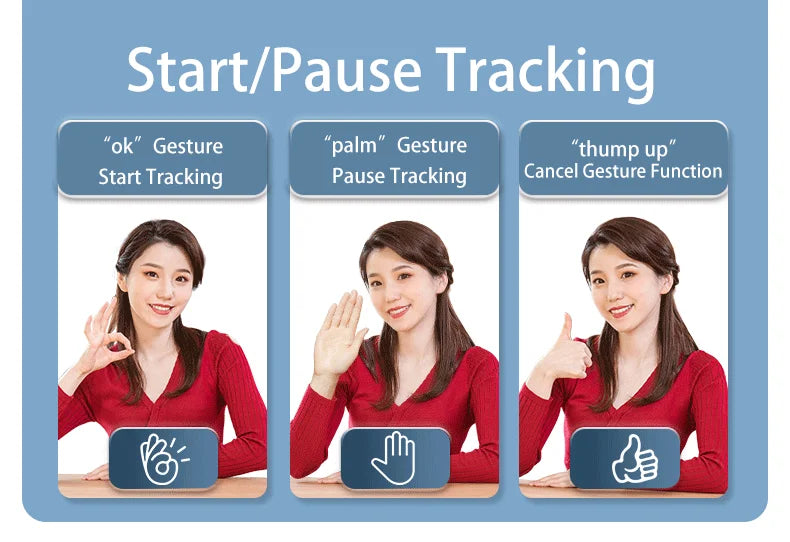 360° Rotation Phone Gimbal Stabilizer with Remote, Desktop Tripod Stand & Auto Tracking for Live Streaming/Vlogging