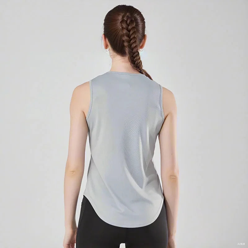 Summer Women's Gym Tank Tops Fitness Training Clothing Quick-drying Loose Bodybuilding Sleeveless Shirt Fashion Basketball Vest