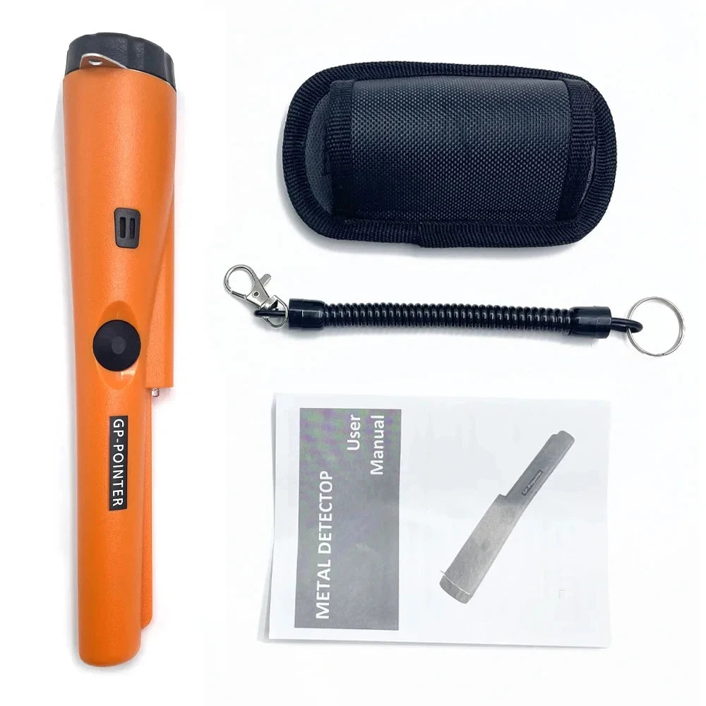 Metal Detector Outdoor Adventure Handheld Metal Detector Pinpointer Finder Waterproof 360° Side Scan Metal Detector Rod