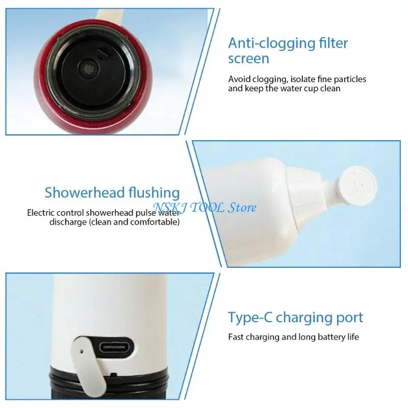 L8RC Electric Feminine Cleansing Device Small Design Waterproof Handheld Easy carry Bidet Simple to Operate for Women