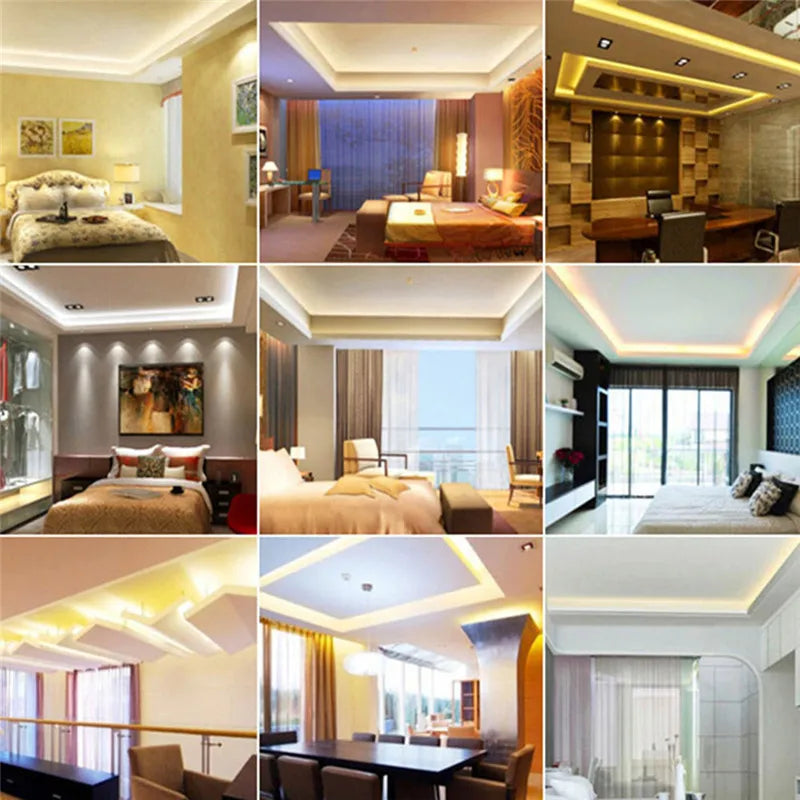 LED Strip 5050 5630 2835 RGB Lights 12V 5M Flexible Home Kitchen Decoration Lamp Waterproof 300 LED Tape Diode Ribbon 60LEDs/M