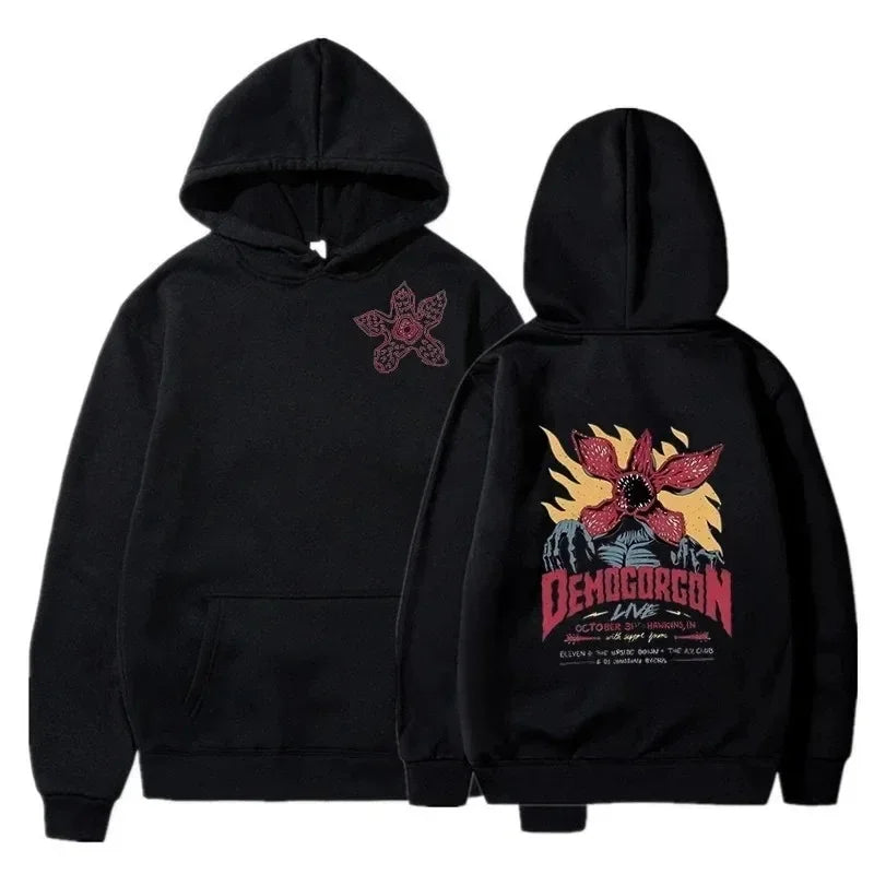 2024 Spring Men's Sportswear Printed Pattern Hooded Street Clothing Pullover Fashion Casual Sweatshirt Loose Street Hoodie