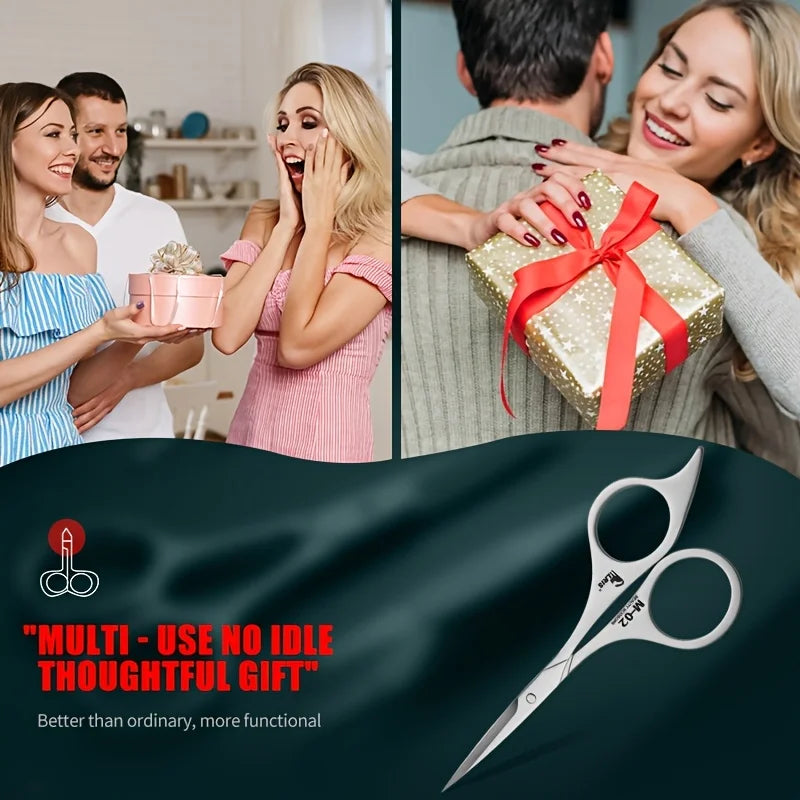 Professional Stainless Steel Scissors, Ergonomic Design, High-precision Blade, Sharp and Durable, Suitable for Cutting Eyebrows