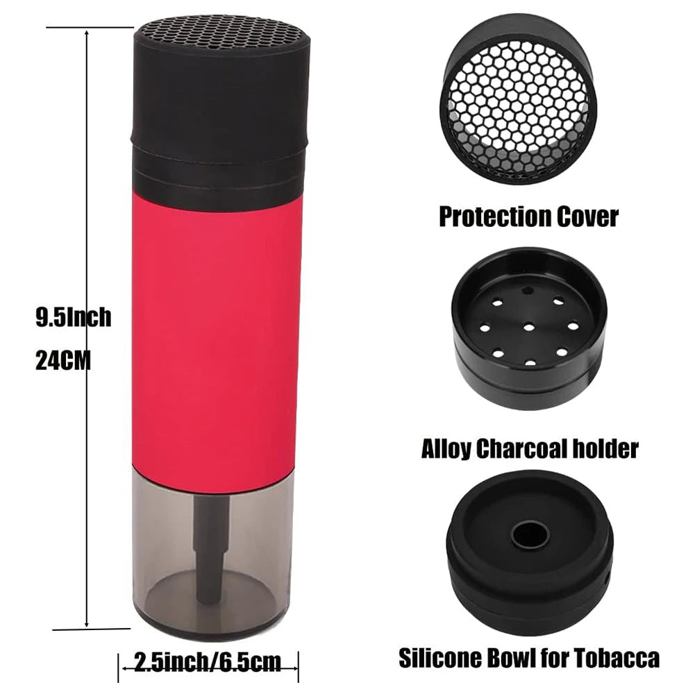 Arabic Portable Cup Hookah Car Shisha Set Indoor Outdoor with Protective Cover Small Narguile Chicha Soft Touch Hookah Gift