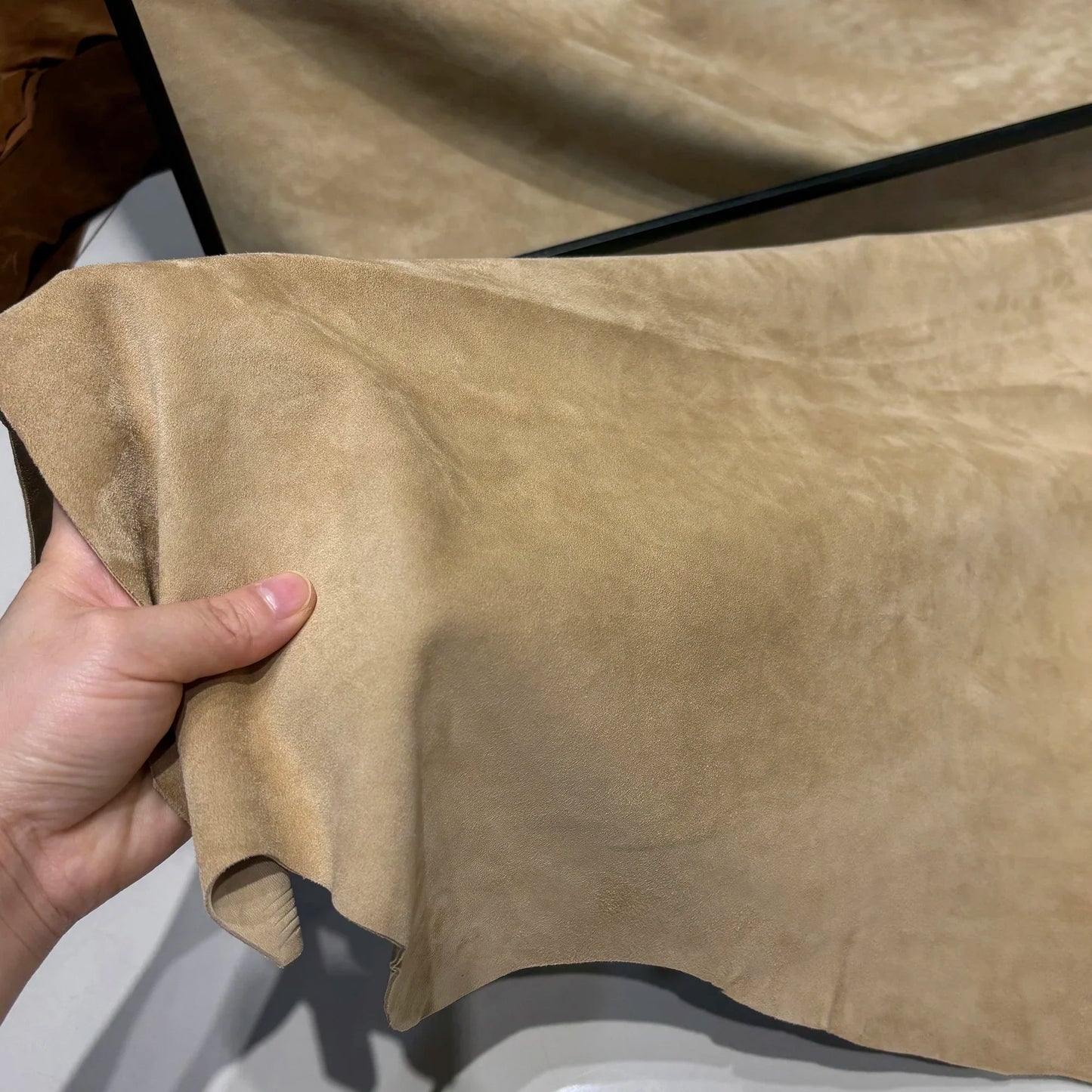 Women's Vintage Suede Jackets Real Sheep Suede Jacket Long Sleeves 2025 Autumn Outerwear