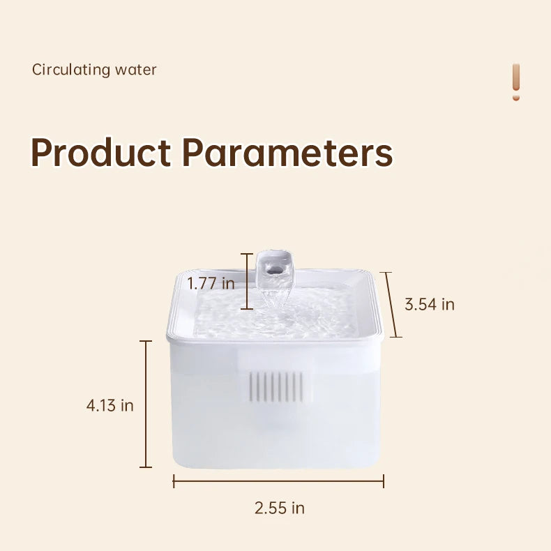 Pet water dispenser, intelligent water feeder, circulating fresh water, purified water filtration, cat and dog water dispenser