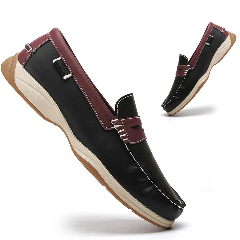 Men's Business Casual Loafers Shoes for Office Travel And Vacation Durable Elegant TPR Outsole Formal Shoes