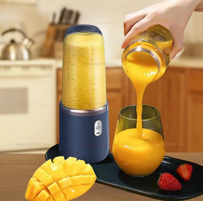 Household Electric Juicer Cup 6 Blades Blender Milkshake Machine USB Portable Blender Mixing Milkshake Mini Fresh Juice Blender
