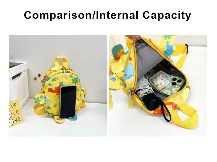 Cute Cartoon Dinosaur Baby Backpacks Kindergarten Schoolbag Children Boys Girls School Bags Adjustable Animals Kid Backpack
