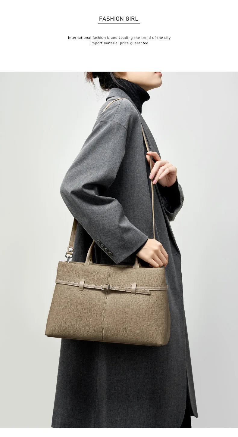 Women's Bags 2025 Genuine Leather Large Capacity Office Commuting Designer Inspired Tote Shoulder Bag Luxury Handbags for Women