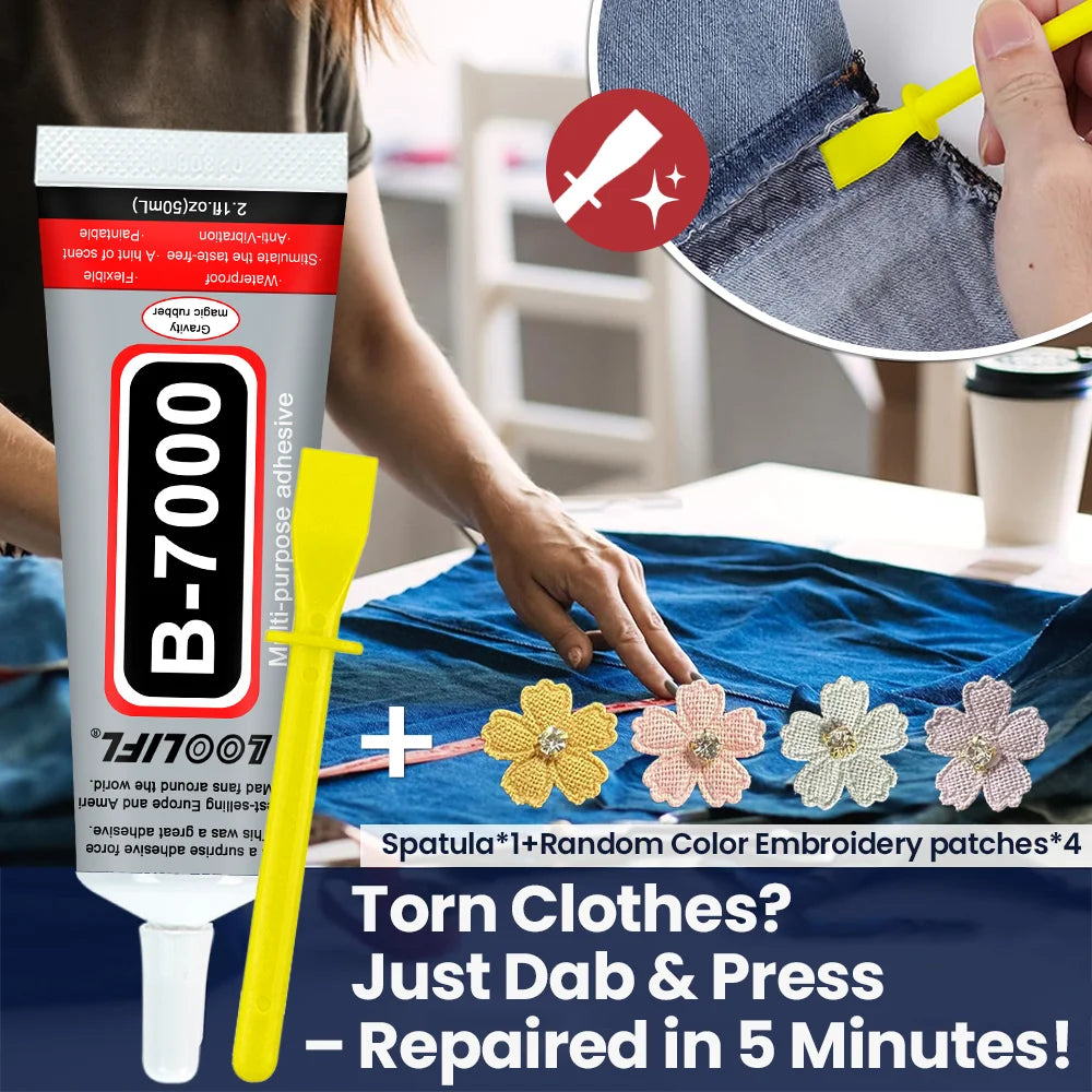 Epoxy resin super strong adhesive, fabric adhesive has strong plasticity, colorless, transparent, odorless, and washable