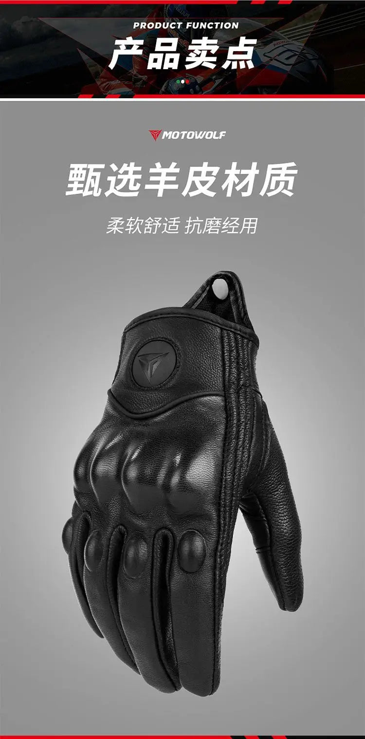 Motorcycle Gloves Waterproof Windproof Winter Warm Summer Breathable Touch Operate Guantes Moto Fist Palm Protect