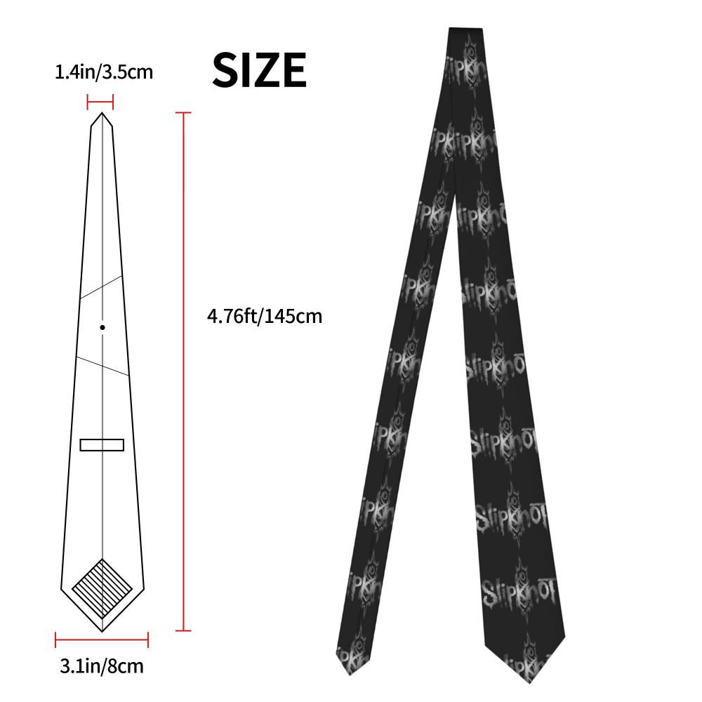 Slipknots Neckties Men's Customized Silk Heavy Metal Rock Music Gift Neck Tie for Office