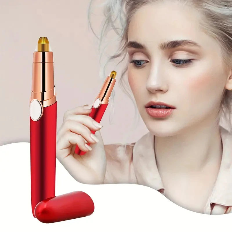 Mini electric eyebrow trimmer, USB charging women's facial shaving and hair removal device, portable eyebrow trimmer pen