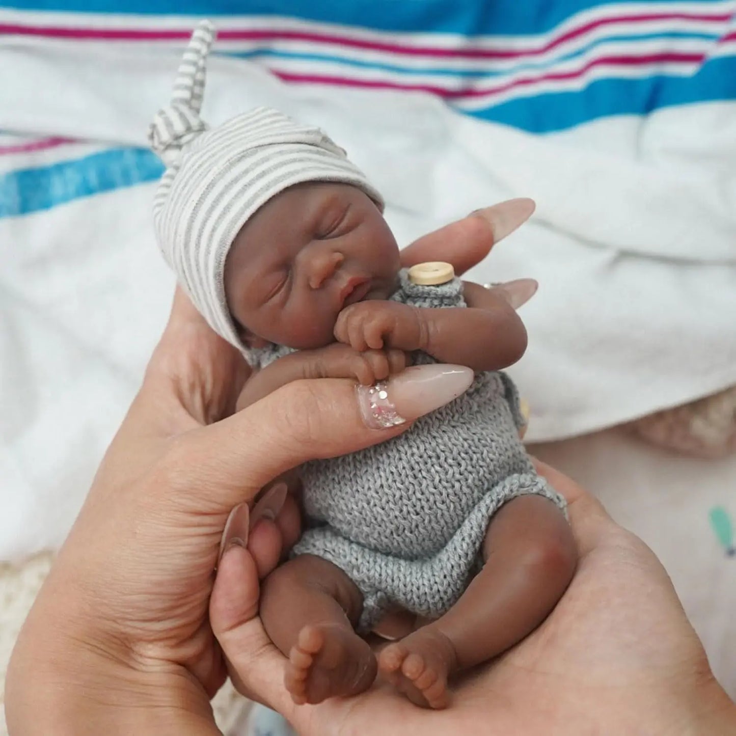 Reborn Baby Dolls 7 Inch Full Silicone Body Black Baby Doll Boy Andy Mini Realistic Newborn Baby Dolls For kids gift