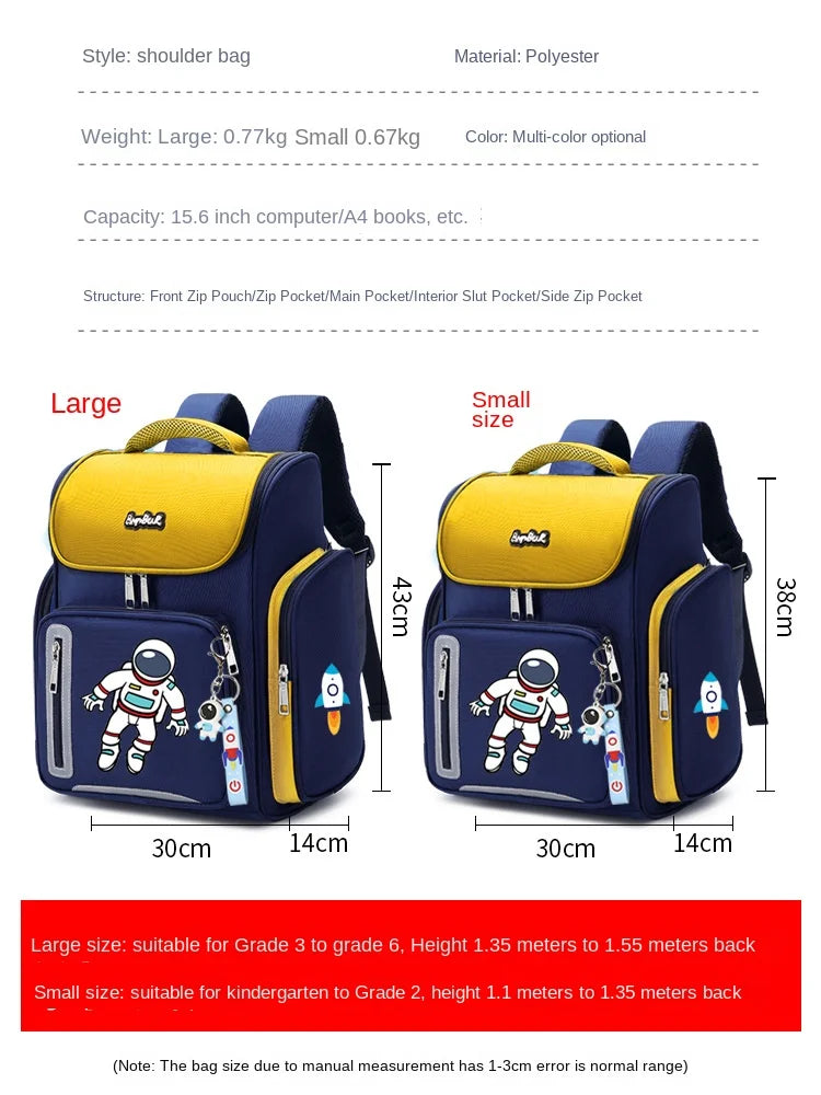 Kids Backpack Children School Bags for Boys Girl Astronaut School Backpack Waterproof Primary Student Book Bag Mochila Infantil