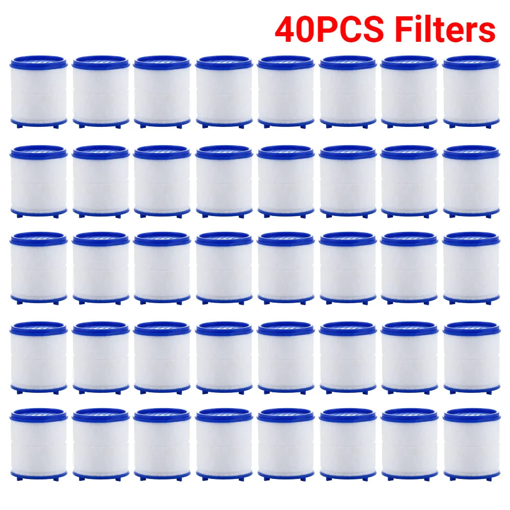 2-40PCS Faucet Water Filter 360 Degree Rotating Splash Filters Remove Chlorine Heavy Metals Filtered Showers Head Bath Purifier