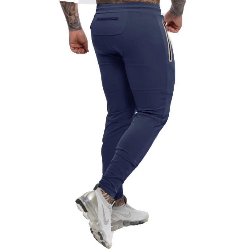 Autumn Winter Pants Men Sweatpant Jogger Casual Sweat Pants Zipper Packets 3XL