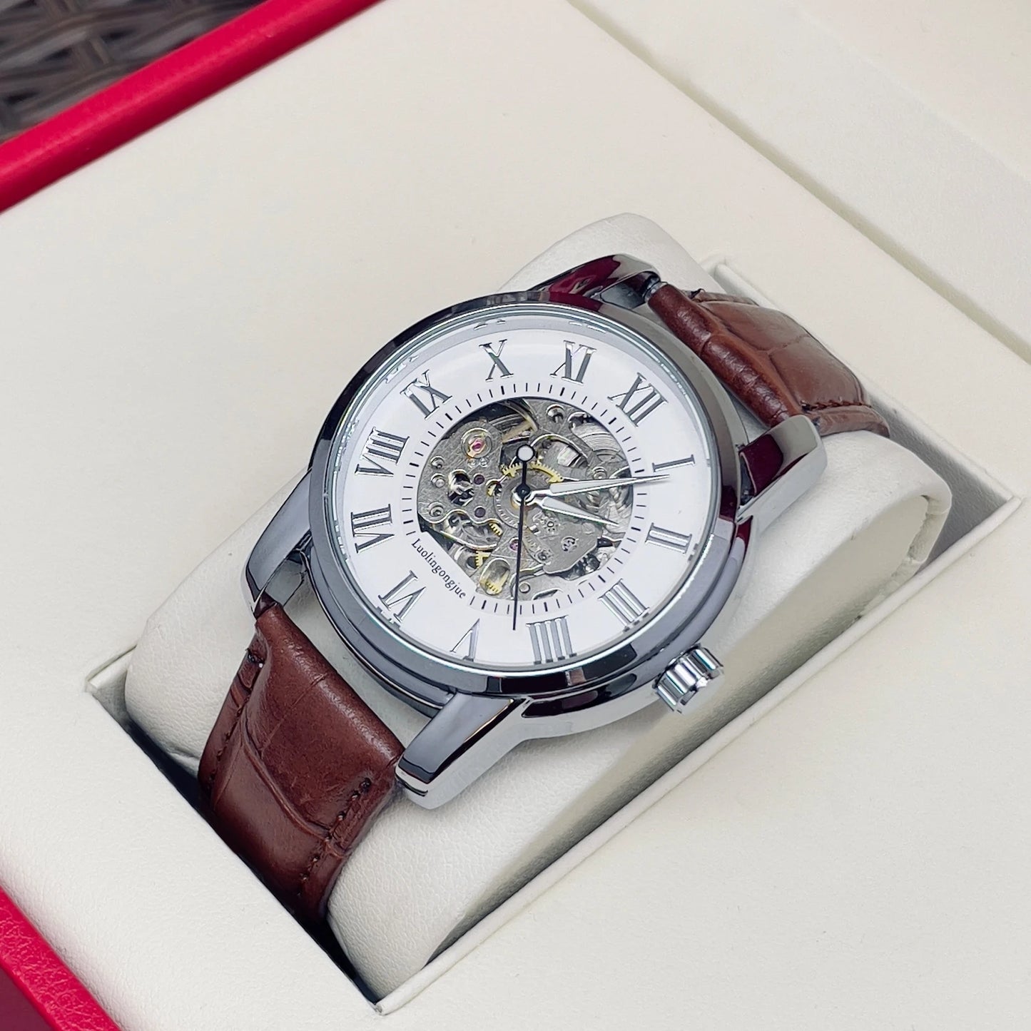 [Automatic Mechanical Men's Watch] Fashionable, High-Looking, and Affordable Luxury Men's Automatic Mechanical Watch, Suitable for Business and Casual Wear, Stylish and Handsome Men's Watch Hot-Selling Watches Are the Preferr