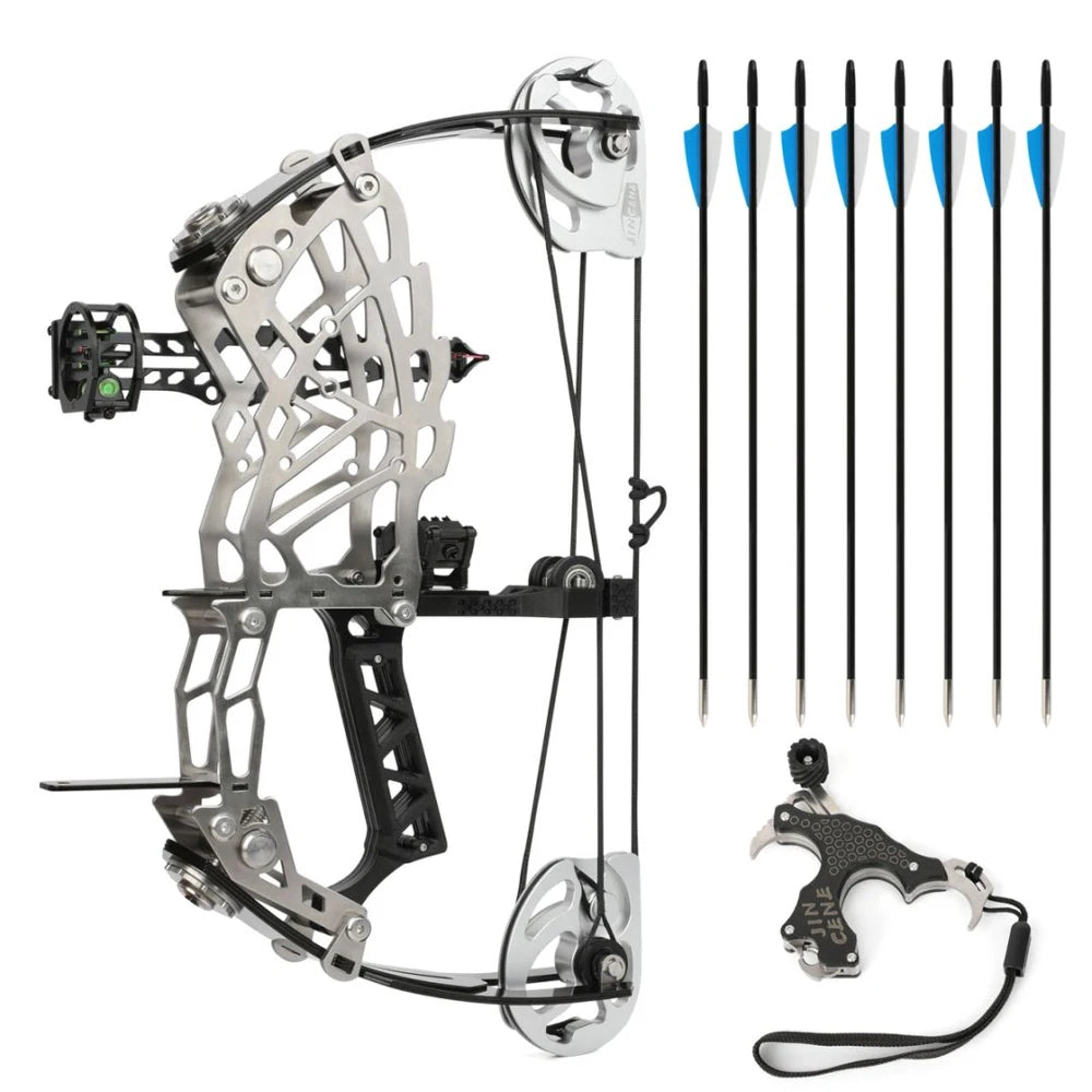 Archery Compound Bow 10lbs/12lbs/16lbs/15-32lbs High-Elastic Steel Limbs Suitable Beginners Target Shooting Outdoor Practice