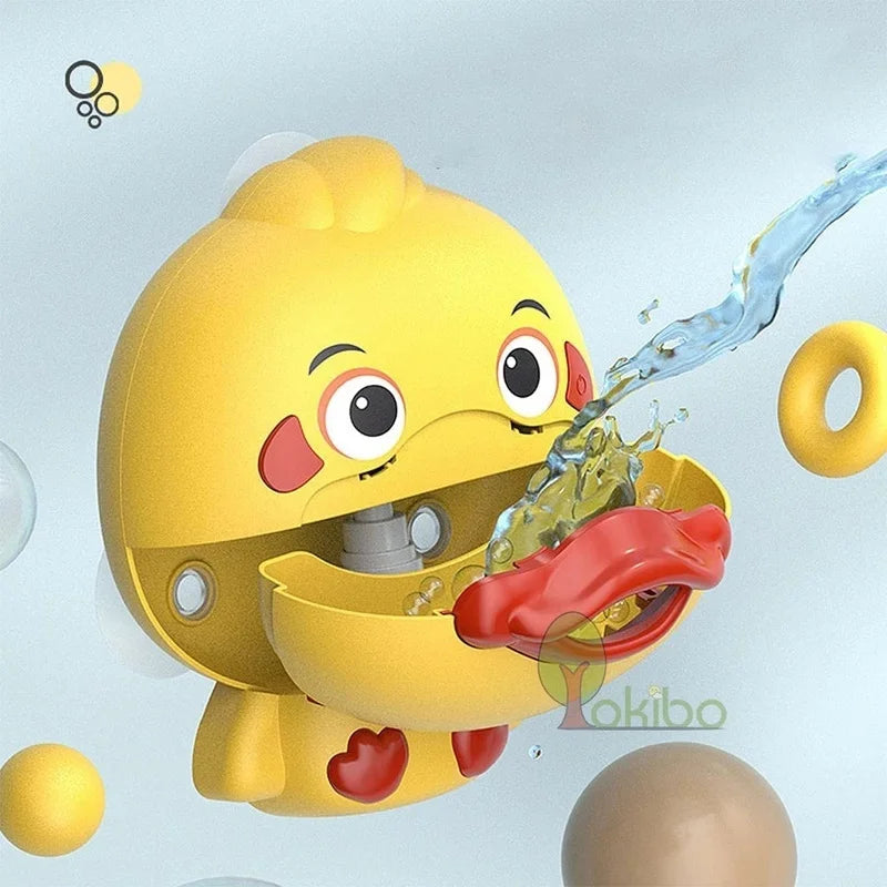 Baby Bath Toys Bubble Machine Duck Music Kids Bath Toy Bathtub Automatic Bubble