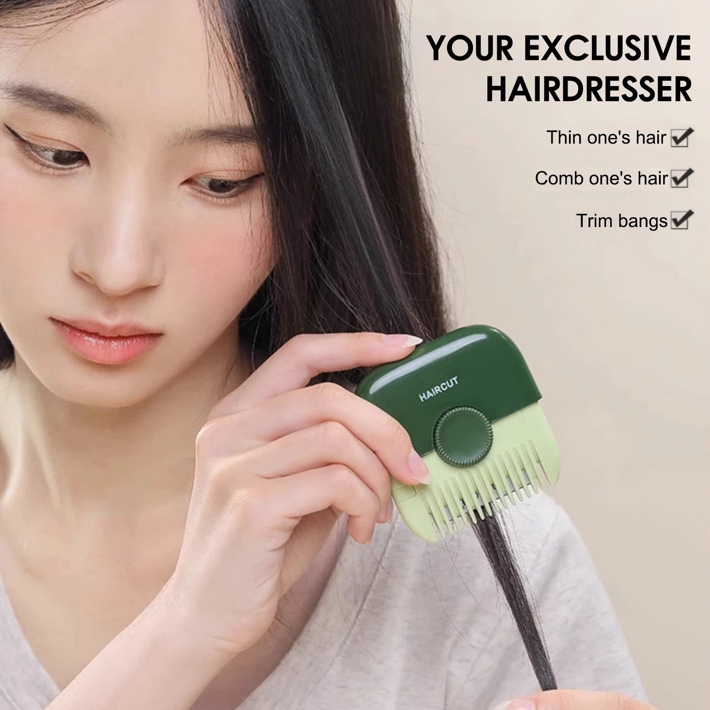 Hair Cutting Trimmer Combs 2 In 1 Double Sided Manual Bangs cutter shaving Remover Thinning Beauty Hair Cut styling Accessorie