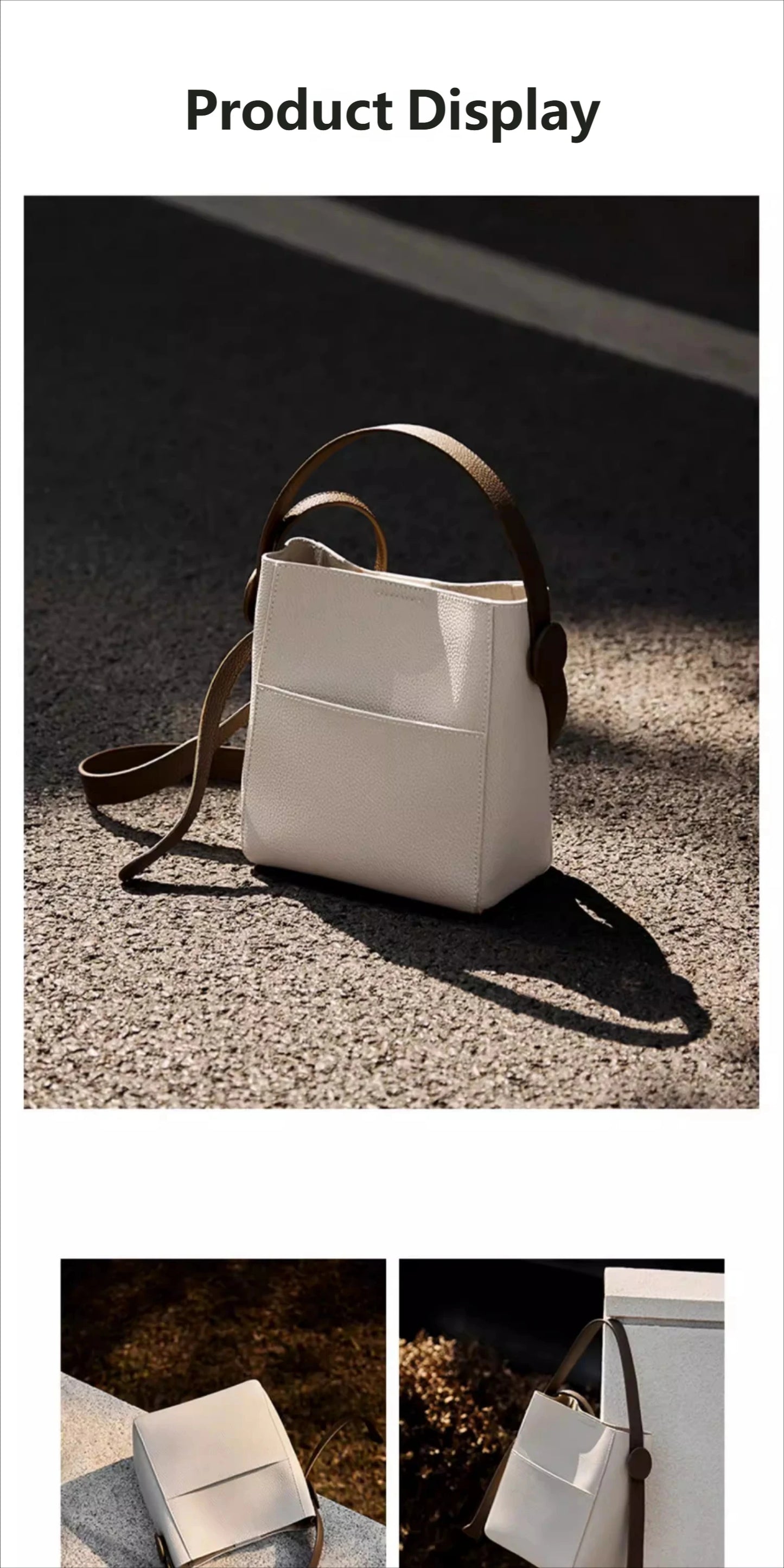 Women's Bags 2026 New Trendy High-End Fashion Small Bucket Bag Women's Crossbody Bag Women's Genuine Leather Handbag