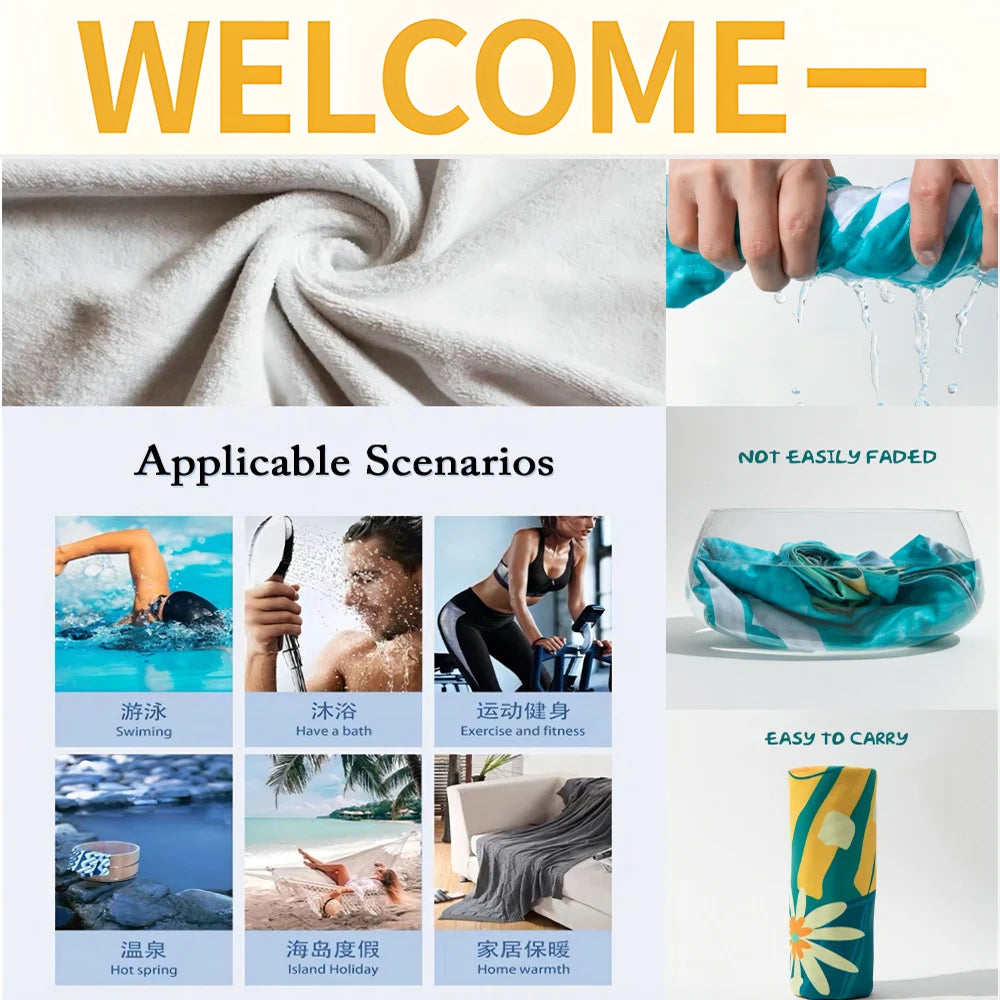 S-Scotty C-Camerons Bath Towel Microfiber Soft Water Absorbing Breathable For Girl Kids Decorative Cartoon Beach Towel
