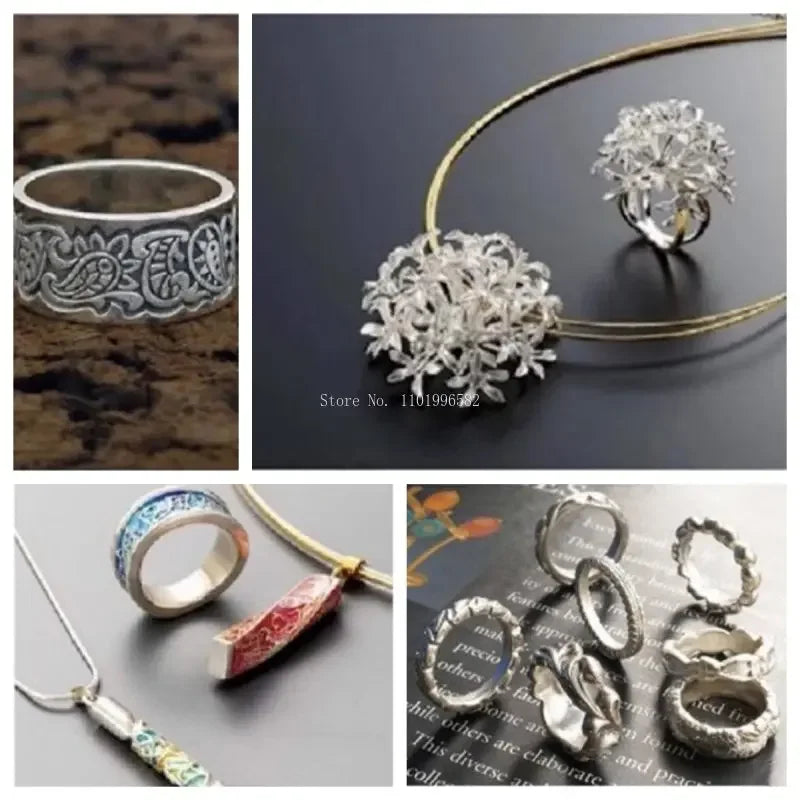 Sterling Silver Clay DIY Silver Jewelry Ring Bracelet Necklace Handmade Creative Silver Jewelry Production Special Clay Material