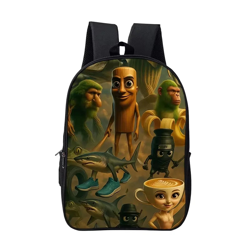Cartoon Anime Game School Bag for Boy Girls Durable and Softback for Books Bag Italian Brainrot Children Backpack