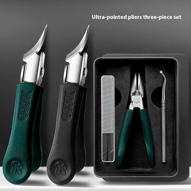 Nail Clipper Pointed Super Slanted Clippers Anti-splash Thick Toenail Pliers Scissors Care Tools