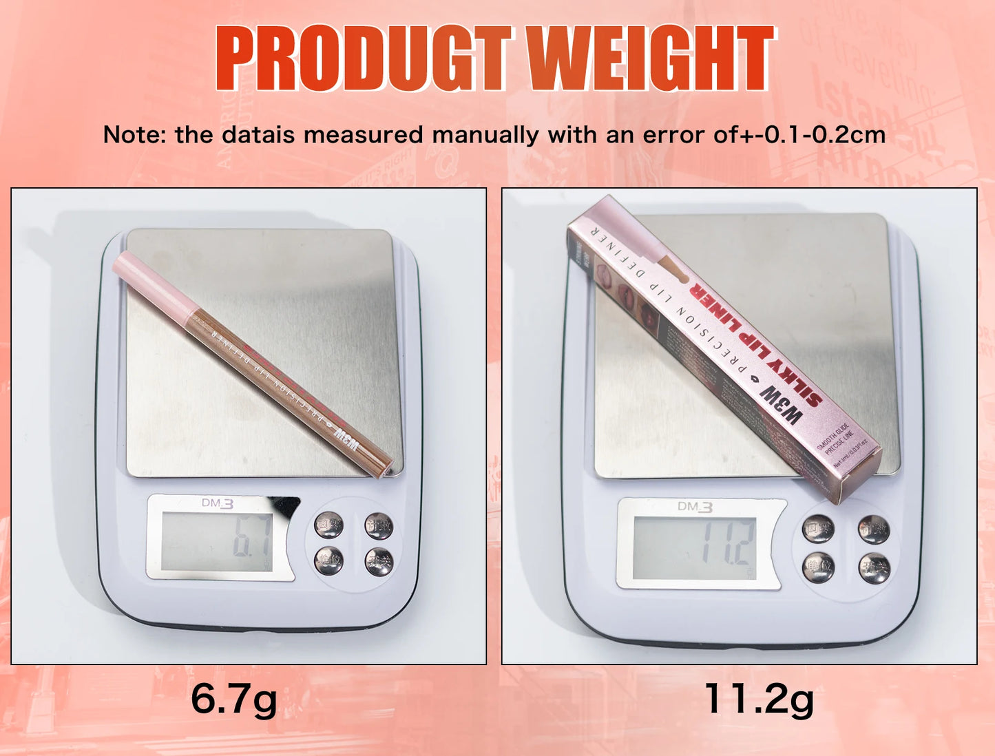Waterproof Long Lasting Lip Liner Pencil, High Pigment Smooth Matte Lip Liner, Sweatproof Non-Fading Lip Contour Makeup