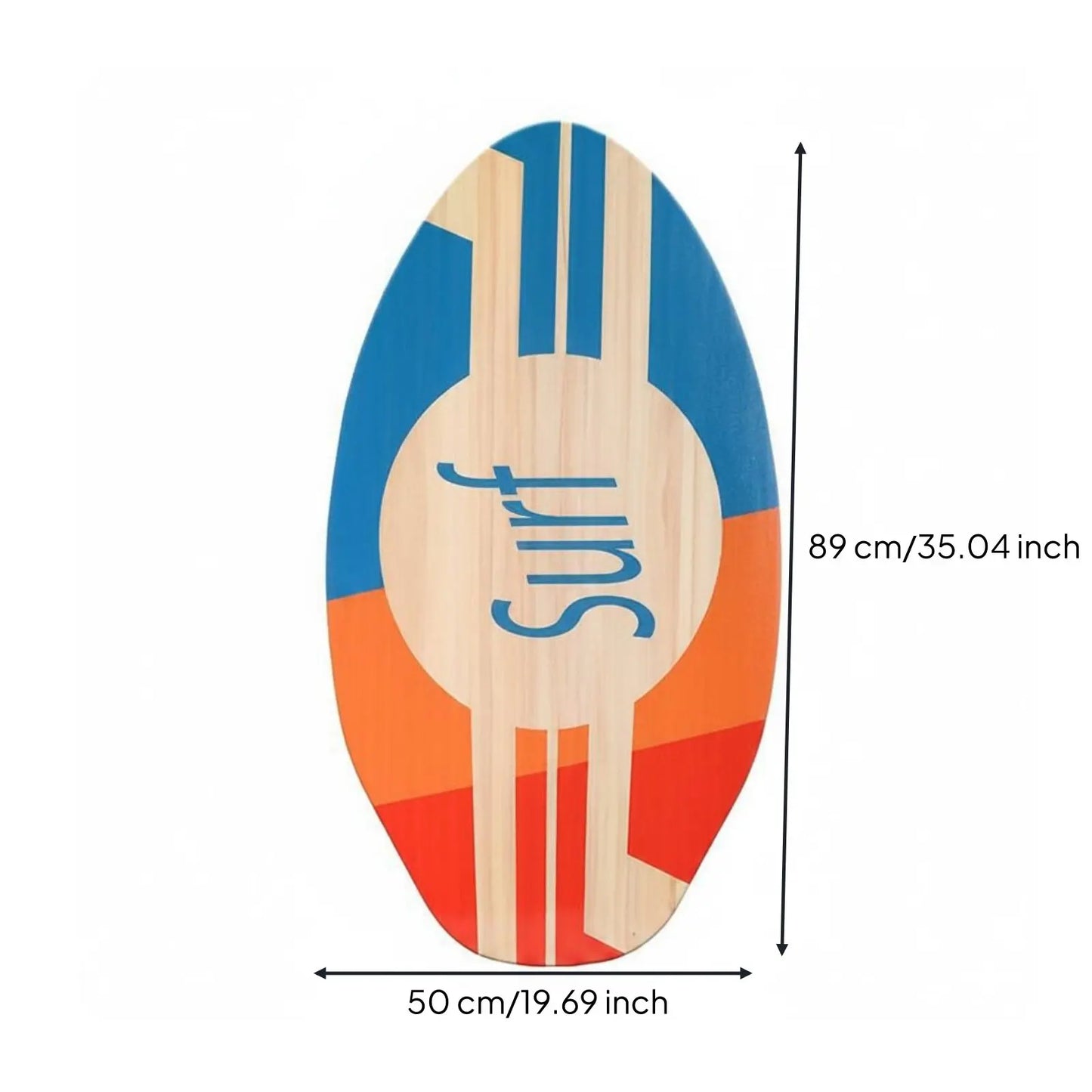 Skimboard for Beach Lightweight Durability Wooden Water Surfboard Wood Body Board for Beginners Teenagers All Skimming Kids