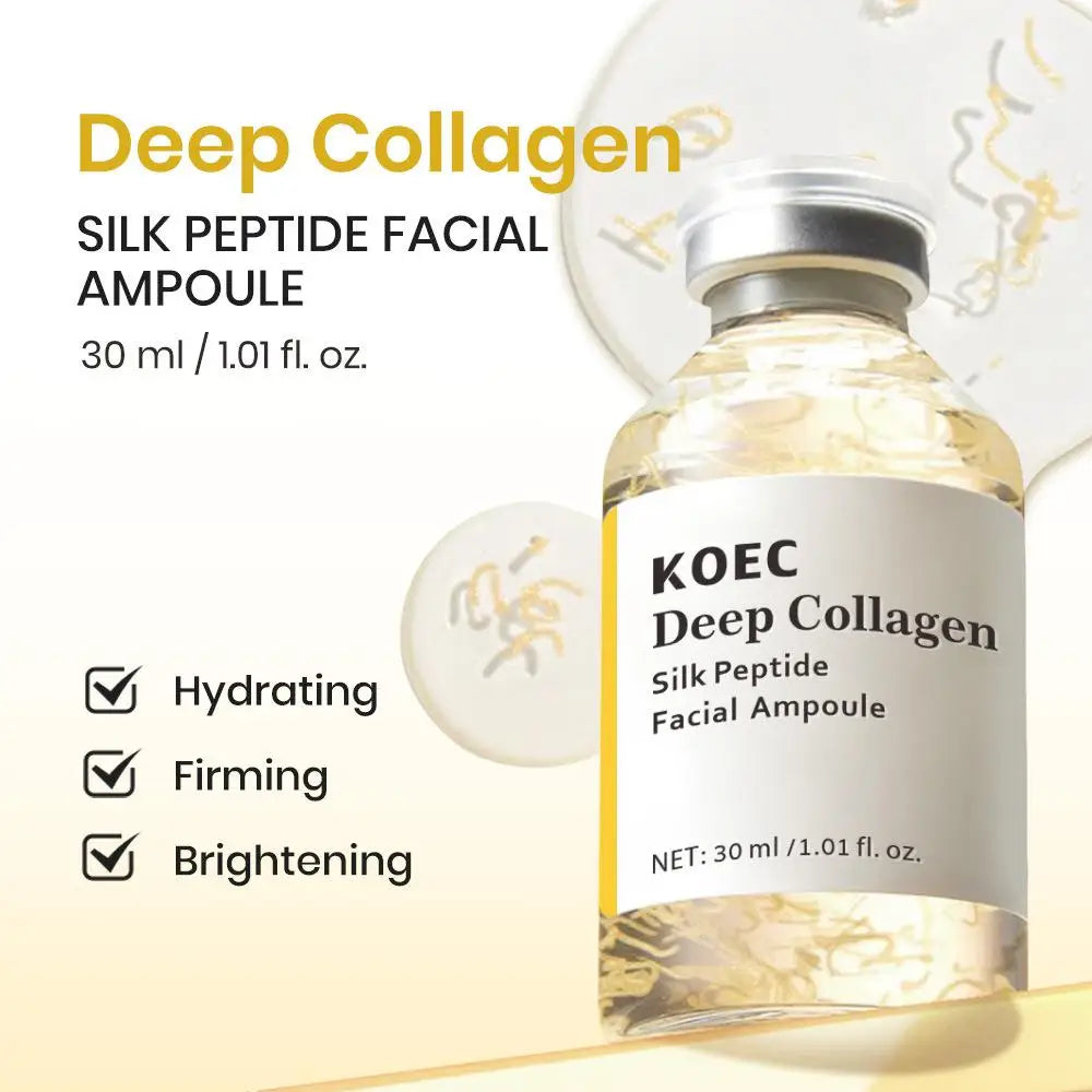 Korean Peptide Silk Collagen Face Serum Deep Intensive Revitalizing Essence Cream Peptide Firming Face Women Hydrating Care 30ml